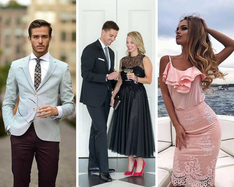 Что можно одеть на свадьбу - дресс- код для мужчин и женщин фото