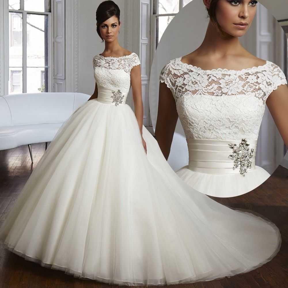Свадебное платье с кружевным верхом красиво смотрится на любой невесте Подберите идеальное сочетание ажурных элементов на праздничном убранстве