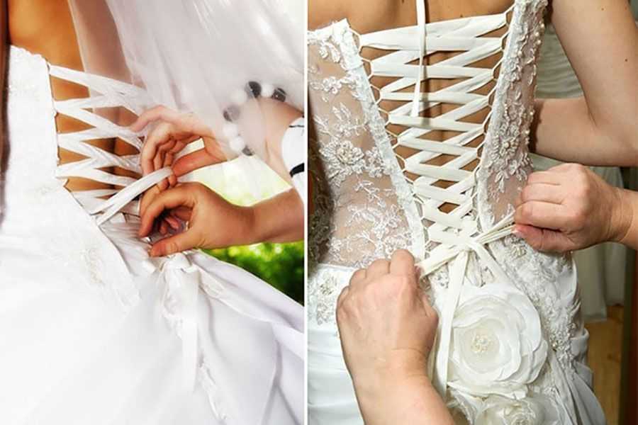 Как правильно зашнуровать корсет на свадебном платье Для этого необходимо заблаговременно уделить время тому чтобы разобраться в алгоритме выполнения этого процесса Узнайте простые схемы шнуровки