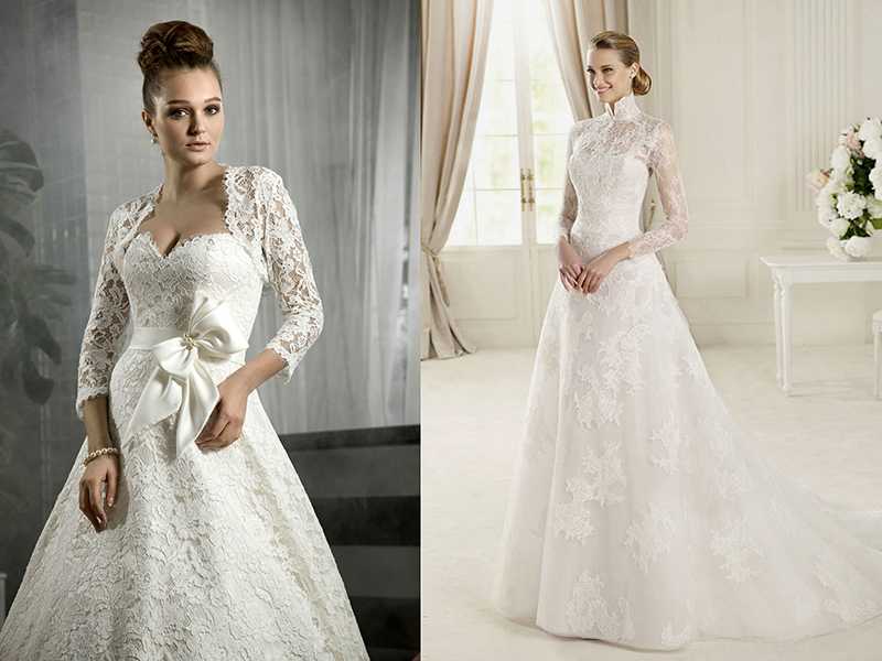 Выбираем свадебное платье с кружевным верхом: фото самых красивых фасонов