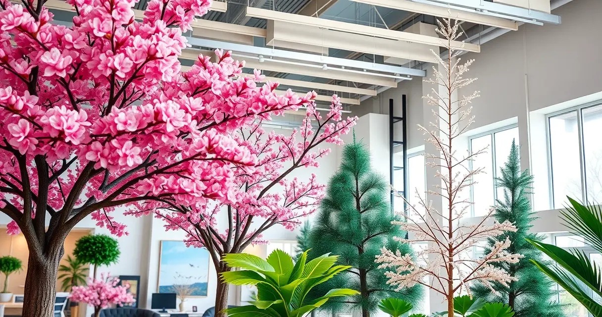 Искусственные деревья для декора: стиль без лишних хлопот