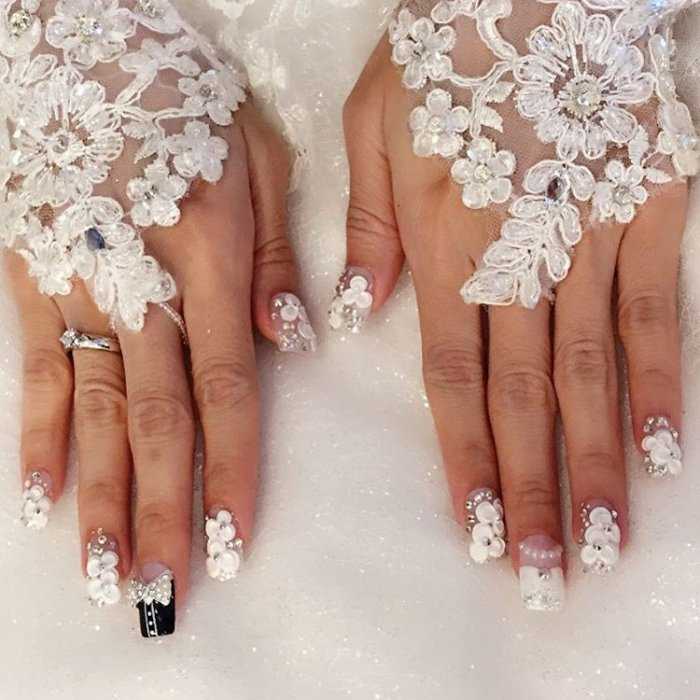 Варианты красивого свадебного маникюра под любой наряд Разнообразная цветовая гамма в дизайне ногтей Модные идеи оформления ногтей на свадьбу от светлых до темных оттенков