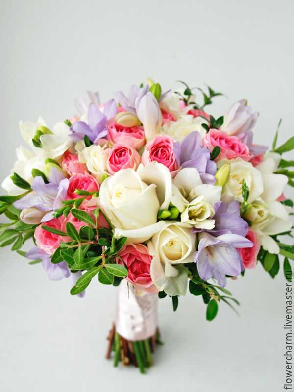 Свадебные букеты из роз — цветы букеты
