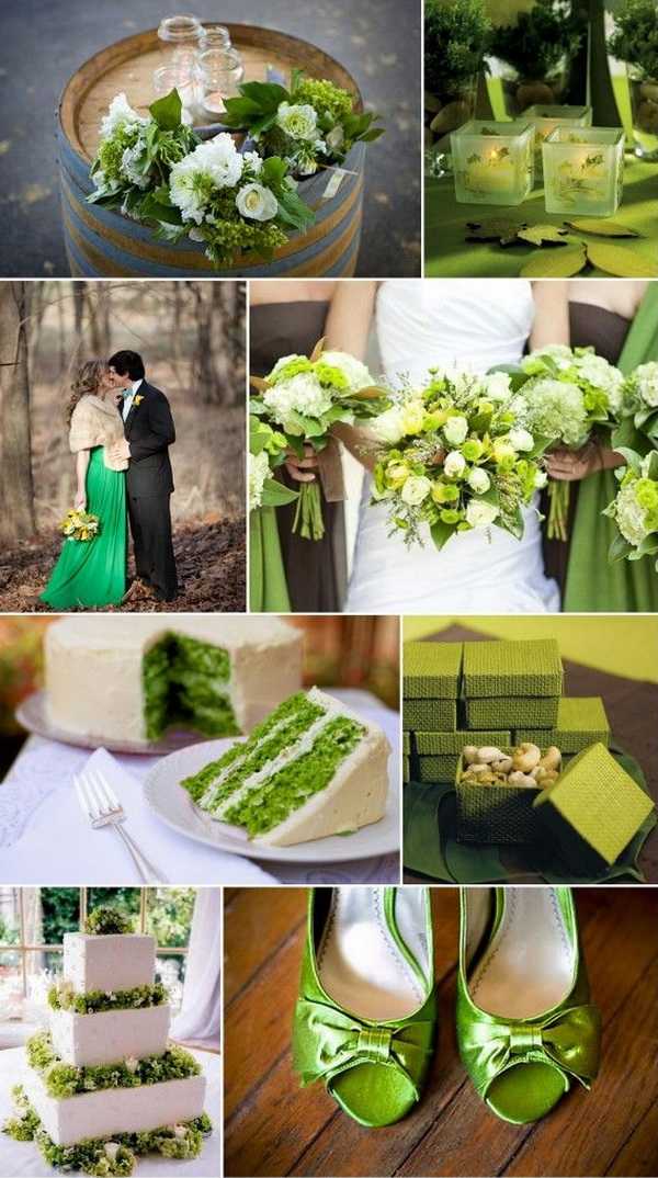 Свадьба в зеленом цвете - оформление и проведение