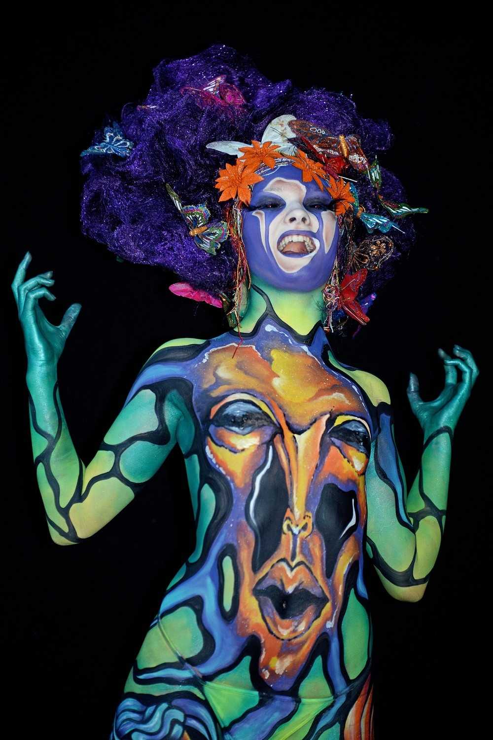 Роспись по телу бодипейнтинг (body painting): классификация с фото и видео