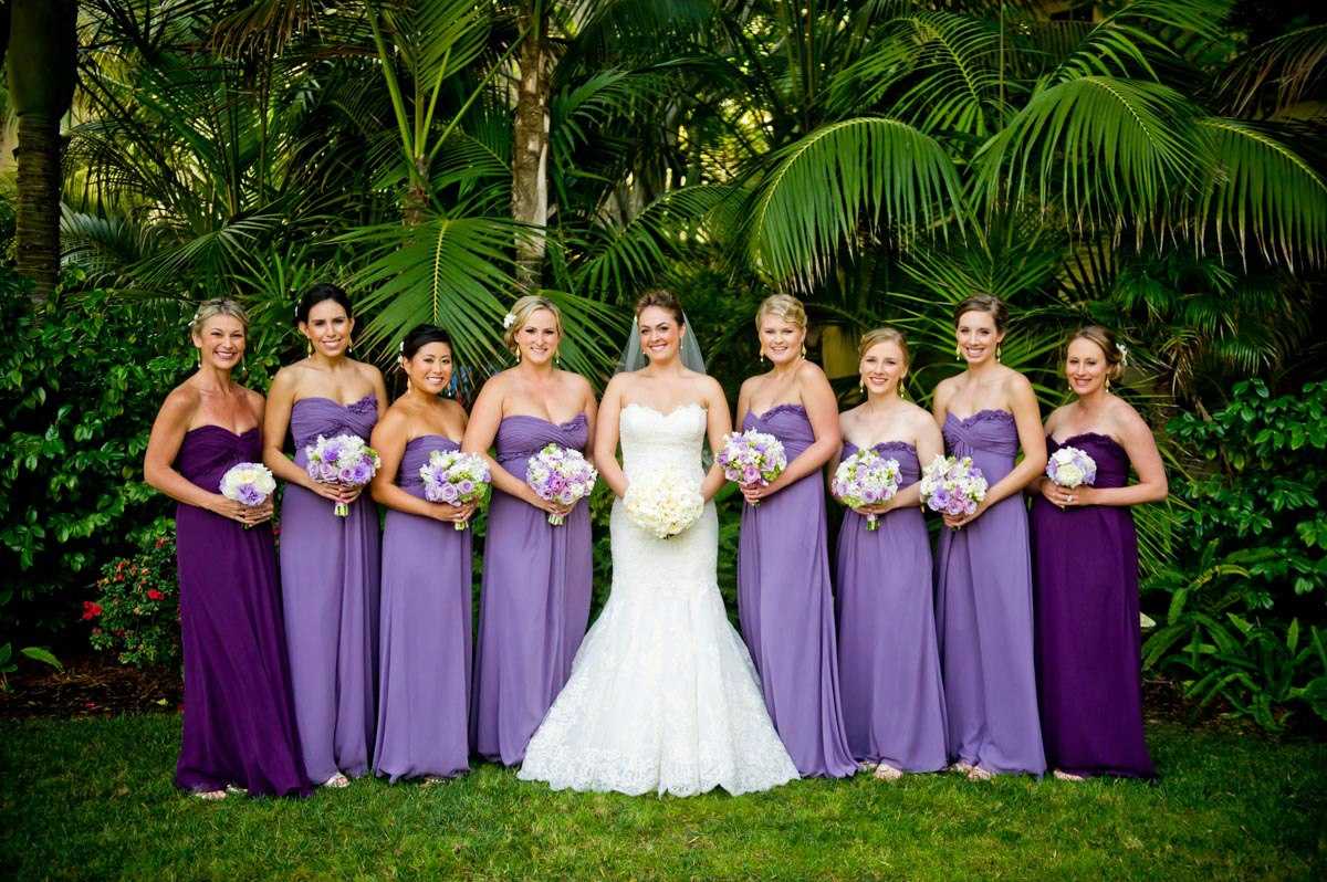 Фиолетовое свадебное платье: оттенки и фасоны