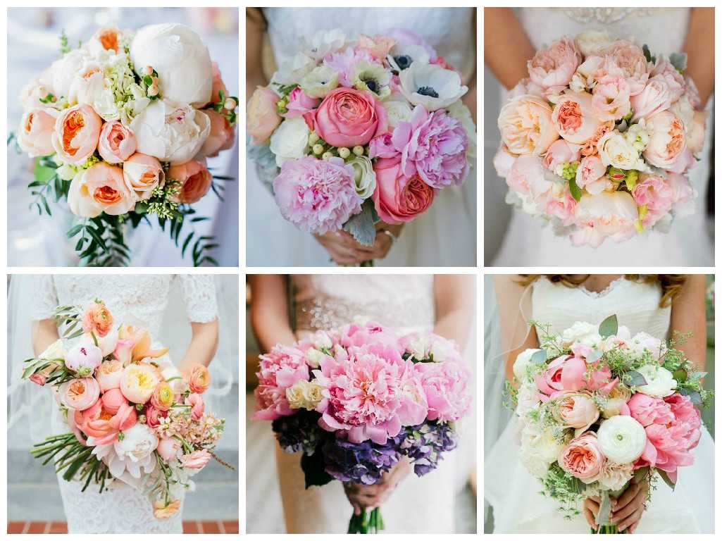 Свадебные букеты из пионов — цветы букеты