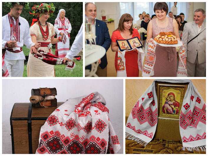 Если хотите удивить всех выберите славянскую тематику и используйте рушник на свадьбу Узнайте что представляют собой изделие какие существуют разн