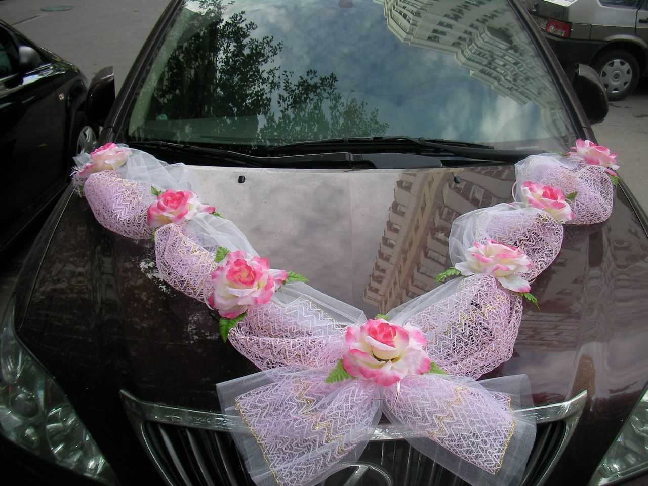 Свадебные украшения на машину своими руками: мастер-классы с фото