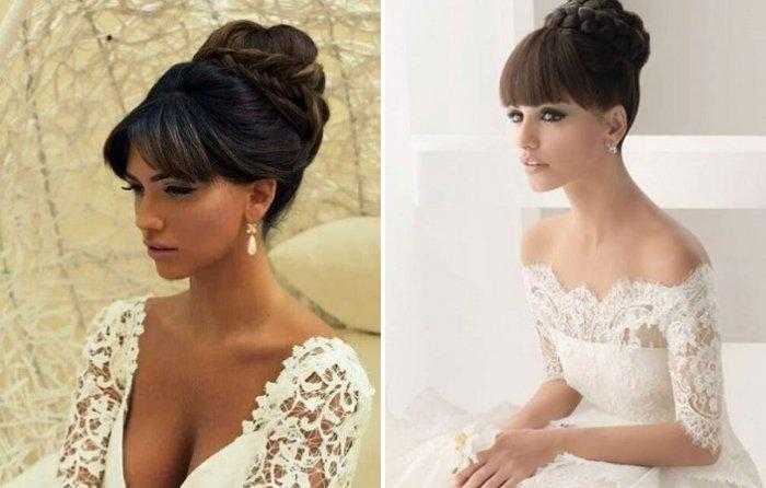 Свадебная прическа греческая коса ?? в [2019] с фатой & челкой (или без них)