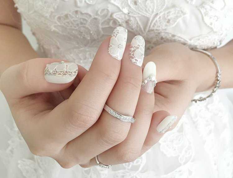 Красивый маникюр на свадьбу невесте в 2018 году: нежный, френч, белый, на короткие ногти + 100 фото