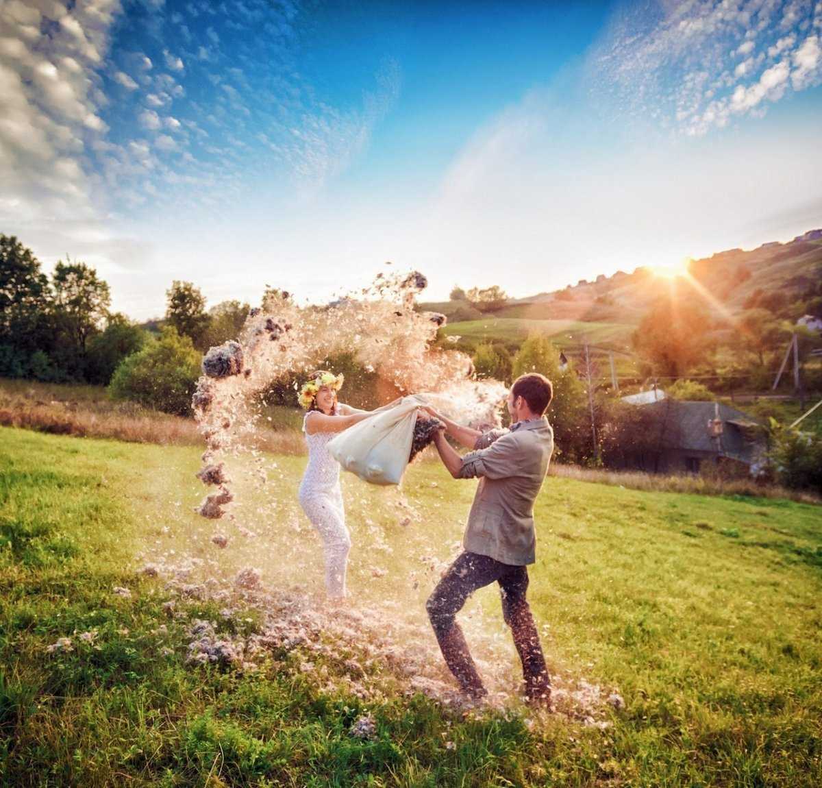 Яркая свадебная фотосессия весной – несколько свежих идей