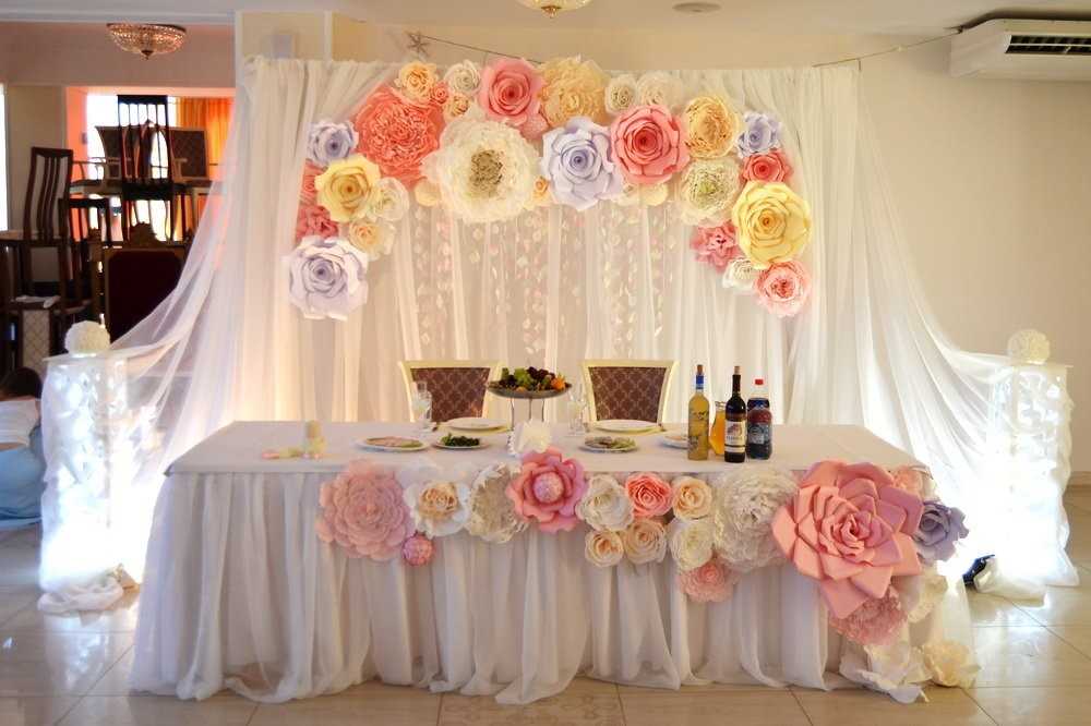 Оформление свадебного зала: украшение на свадьбу своими руками, как оформить, декор стола молодоженов, фото, видео