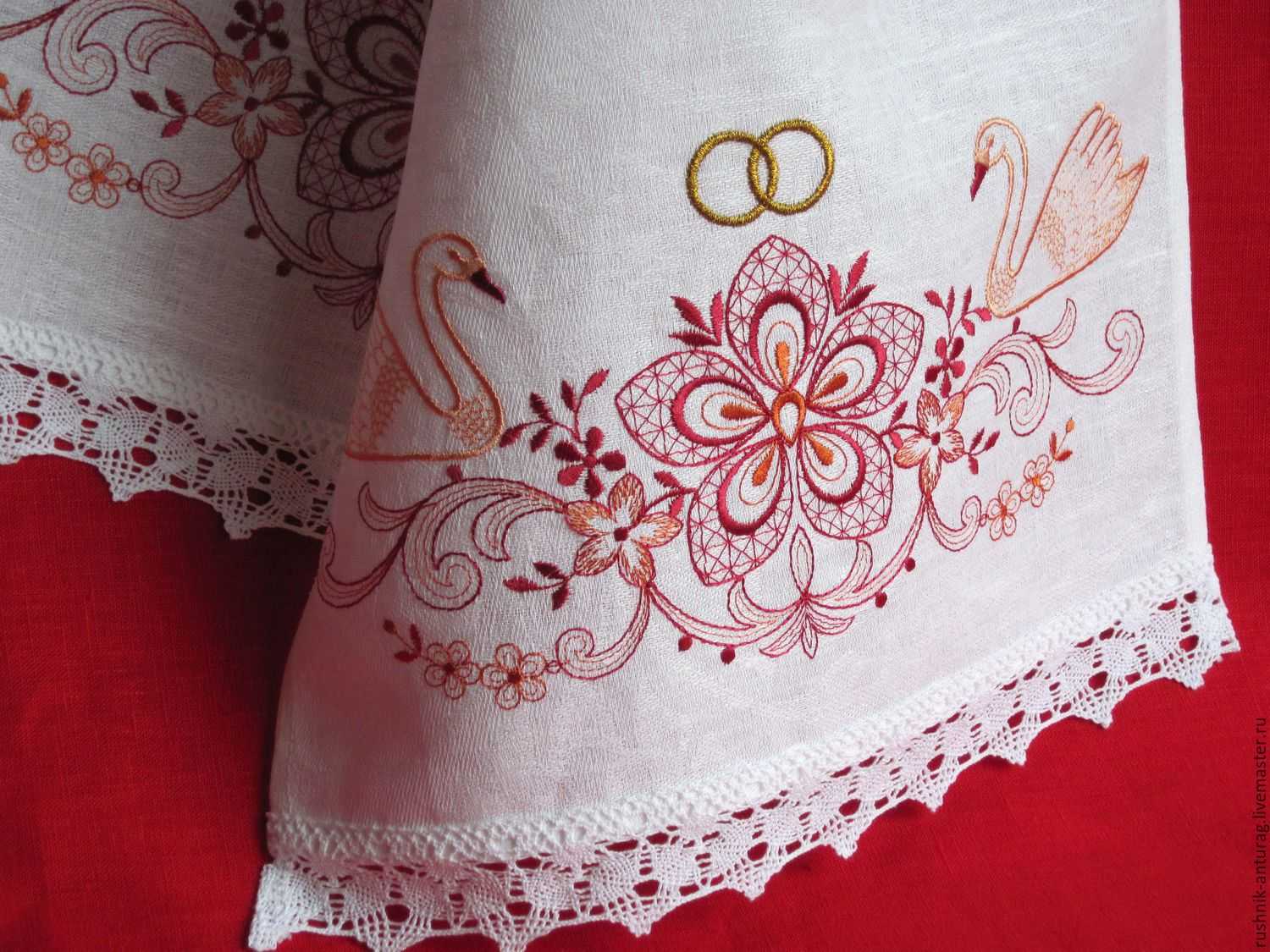 Рушник на свадьбу - как правильно выбрать как сделать вышивку на нем своими руками