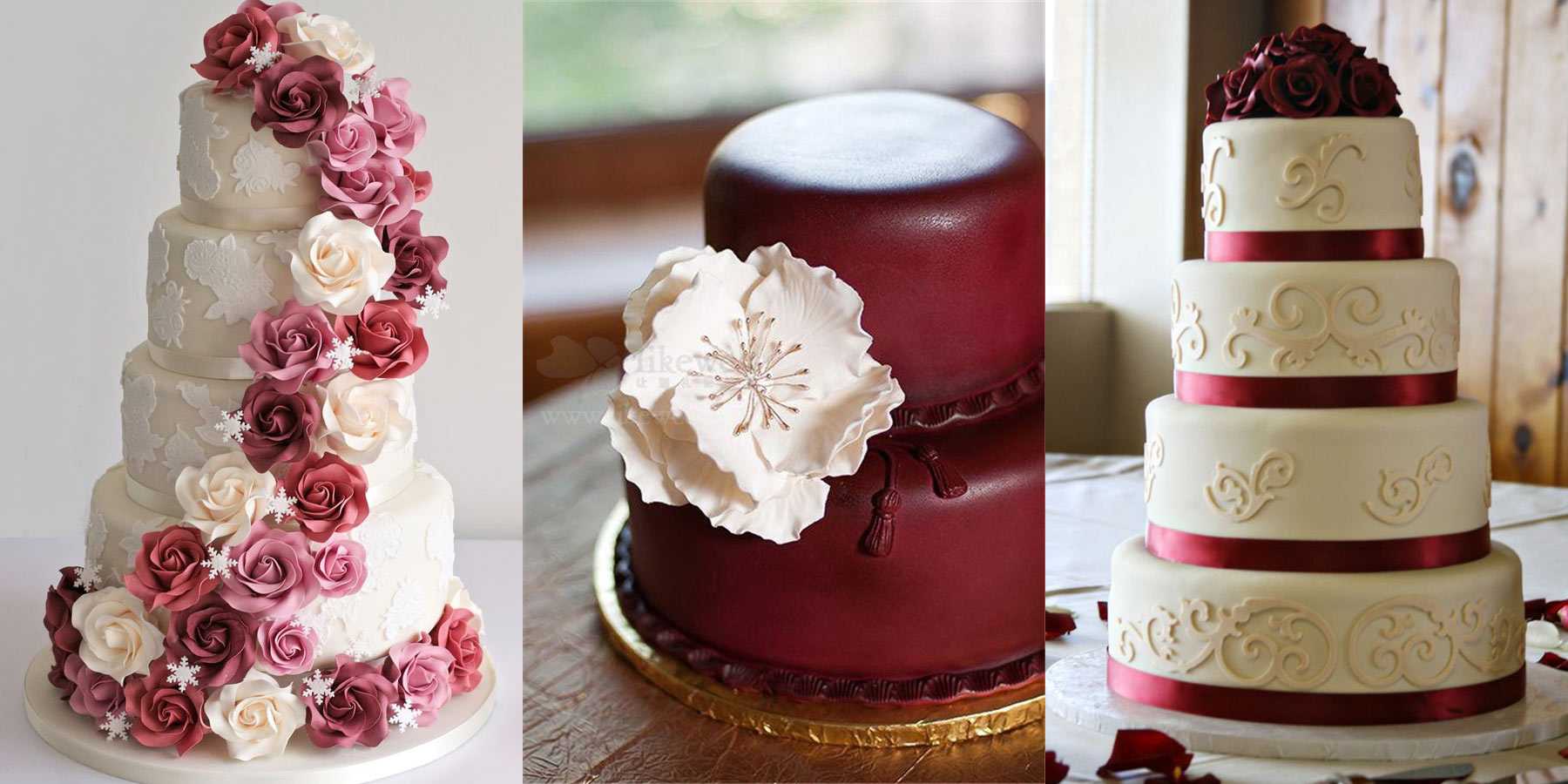 Розовый свадебный торт: идеи цветного оформления с фото