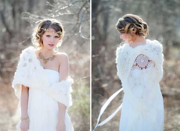 Свадебный палантин - популярные модели варианты сочетания с нарядом невесты с фото