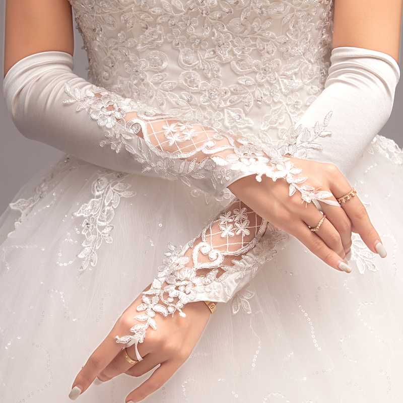 Длинные свадебные перчатки - виды и популярные модели фото