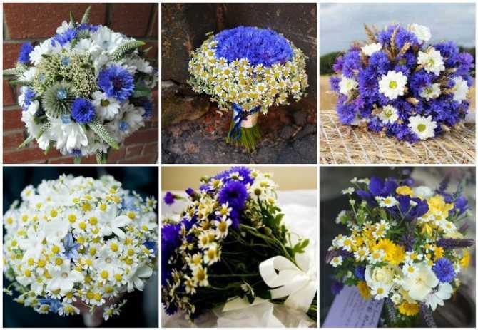 Синий букет невесты - как выбирать и сочетать свадебные цветы фото