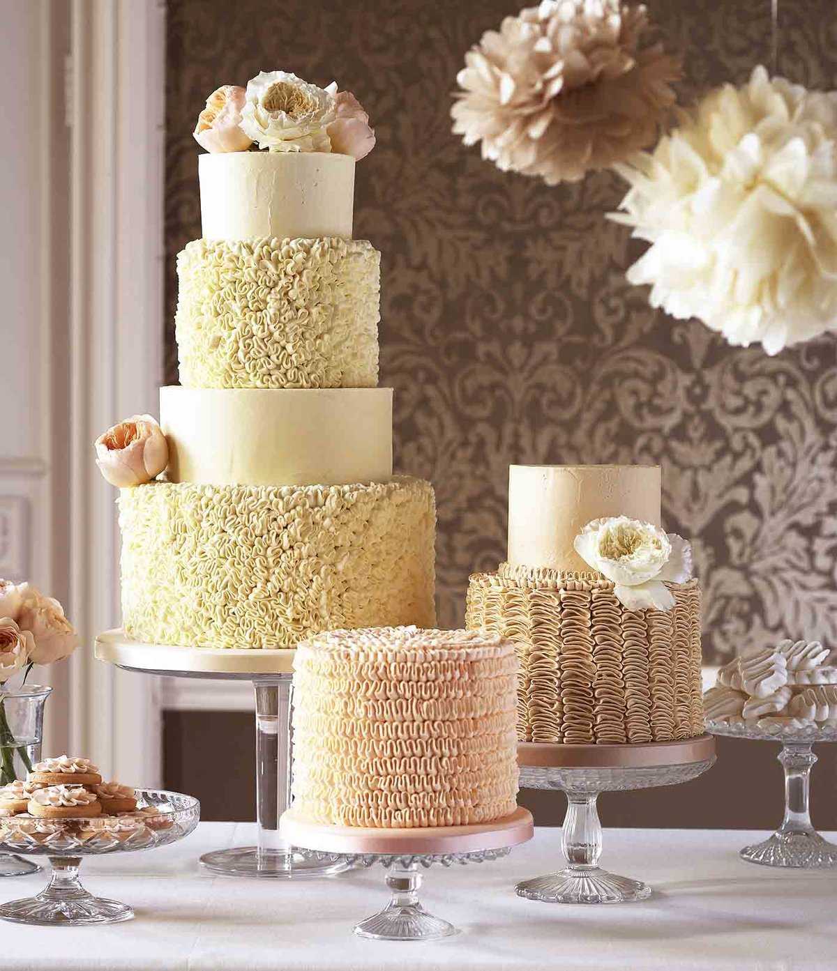 Кремовые свадебные торты фото - советы по выбору варианты оформления пошаговые рецепты с фото и видео